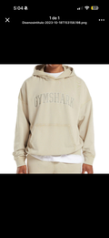 Suéter con capucha beige talla S