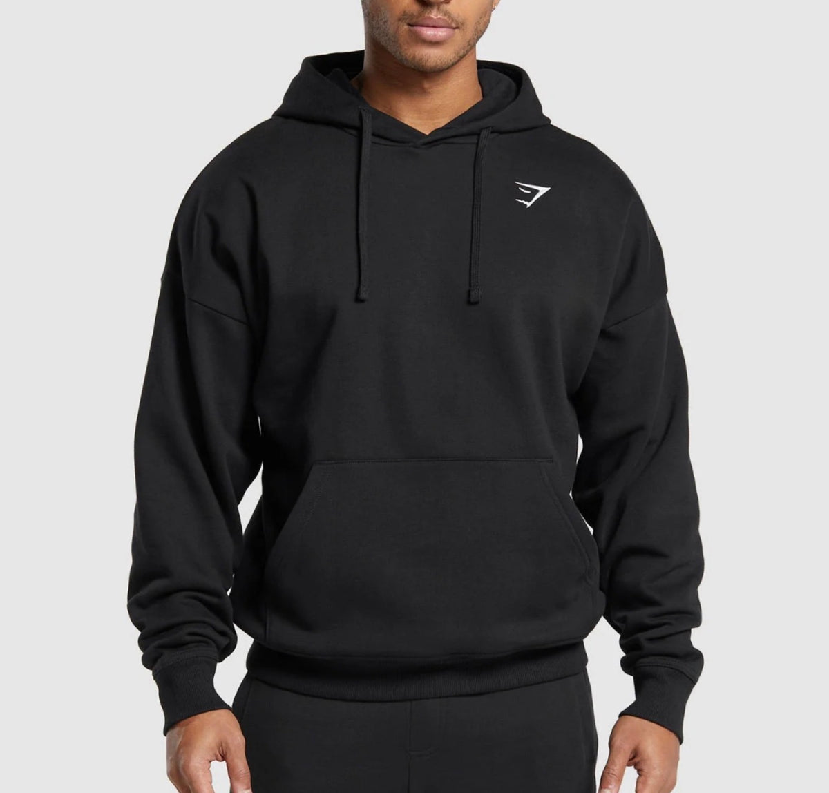 Suéter negro con capucha gym shark talla L y M