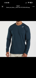 Suéter algodón gym shark azul talla L y S