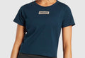 Franela azul top corta talla S,XS ,M