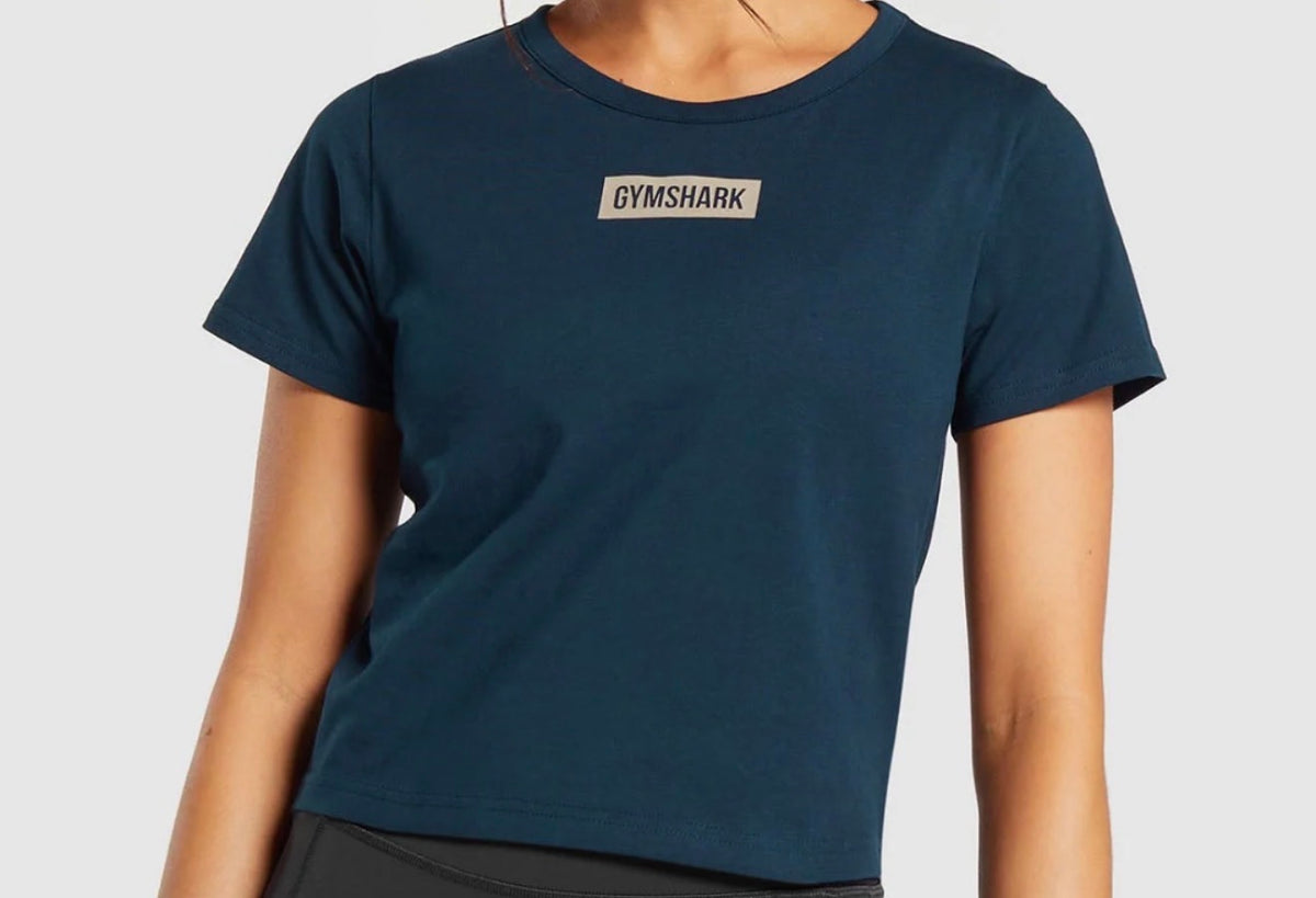 Franela azul top corta talla S,XS ,M