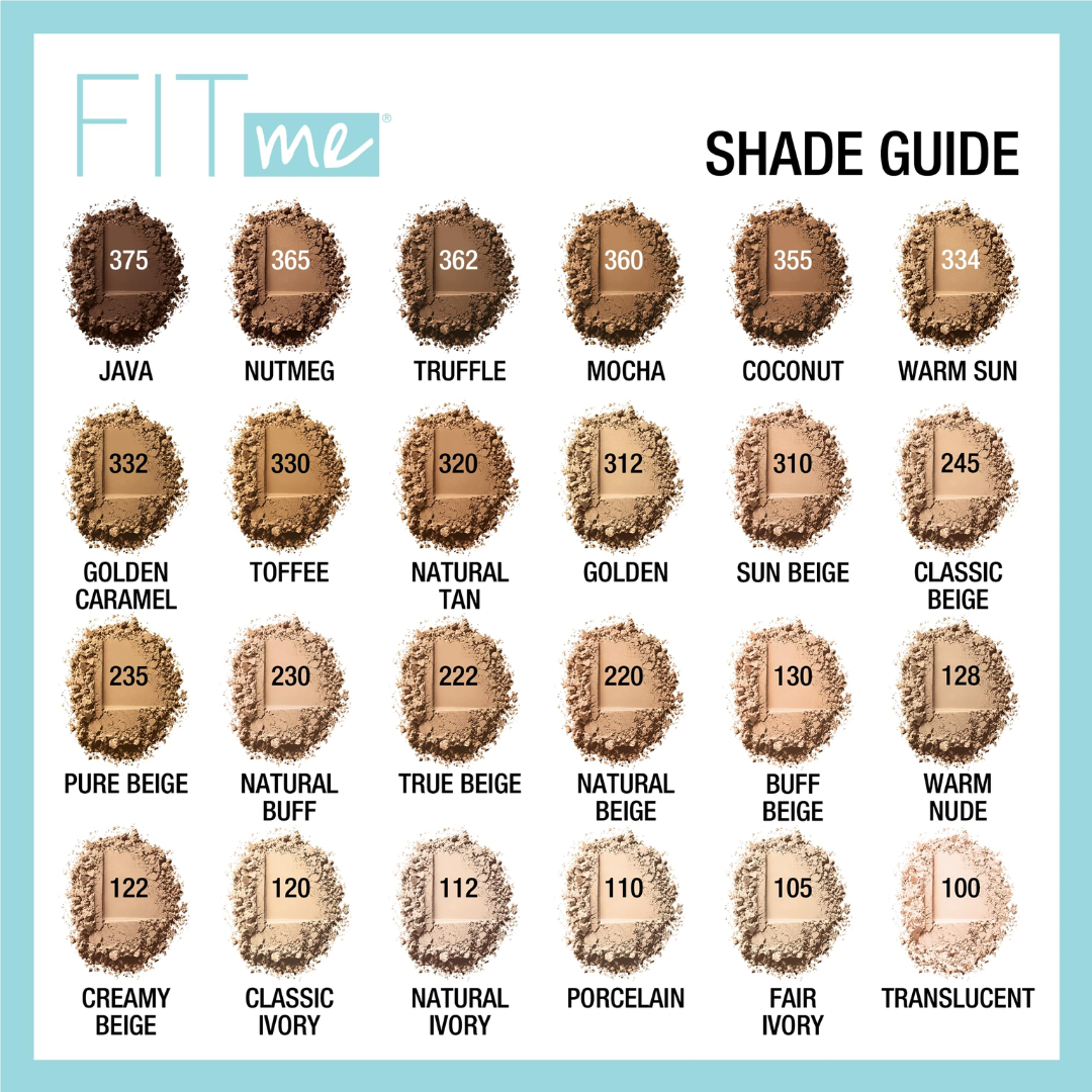 MAYBELLINE Fit Me - Polvo fijador y polvo de maquillaje