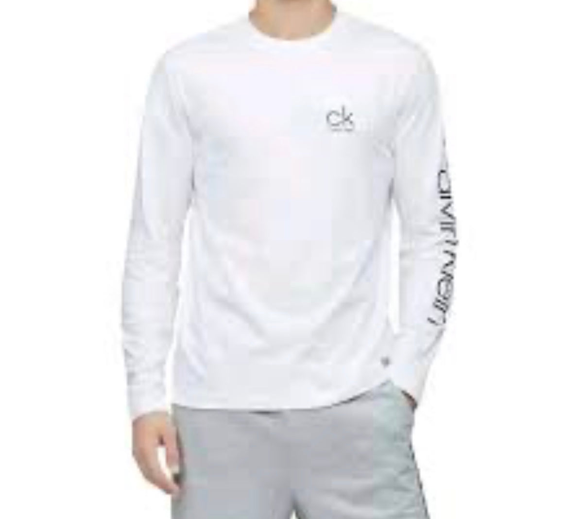 Dama Blanca Ck MANGA Talla L calvin klein