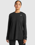 Training Oversized Long Sleeve T-Shirt - Black GYMSHARK talla S