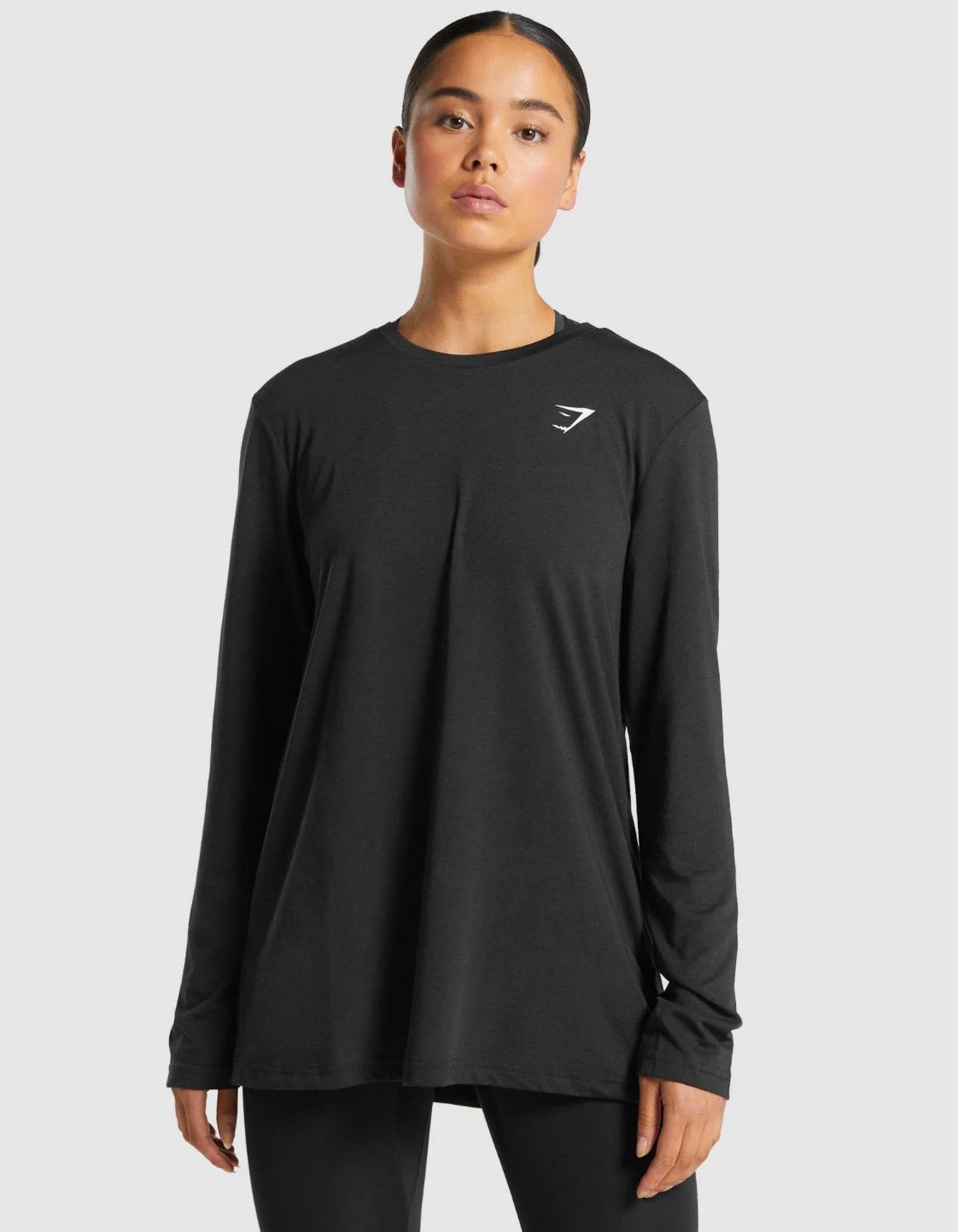 Training Oversized Long Sleeve T-Shirt - Black GYMSHARK talla S