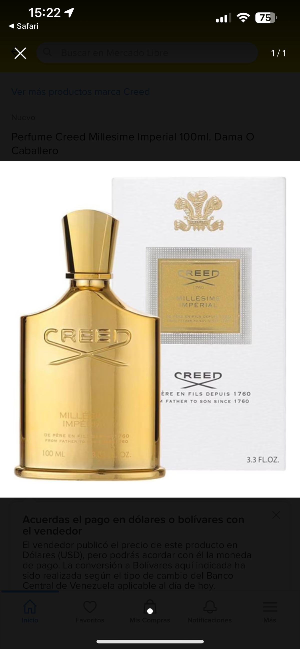 CREED MILLESIME IMPERIAL DORADO 100ml