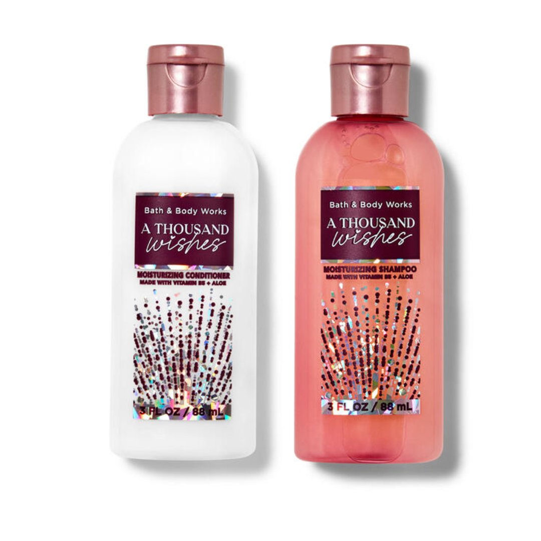 Bath & Body Works mini shampoo y conditioner