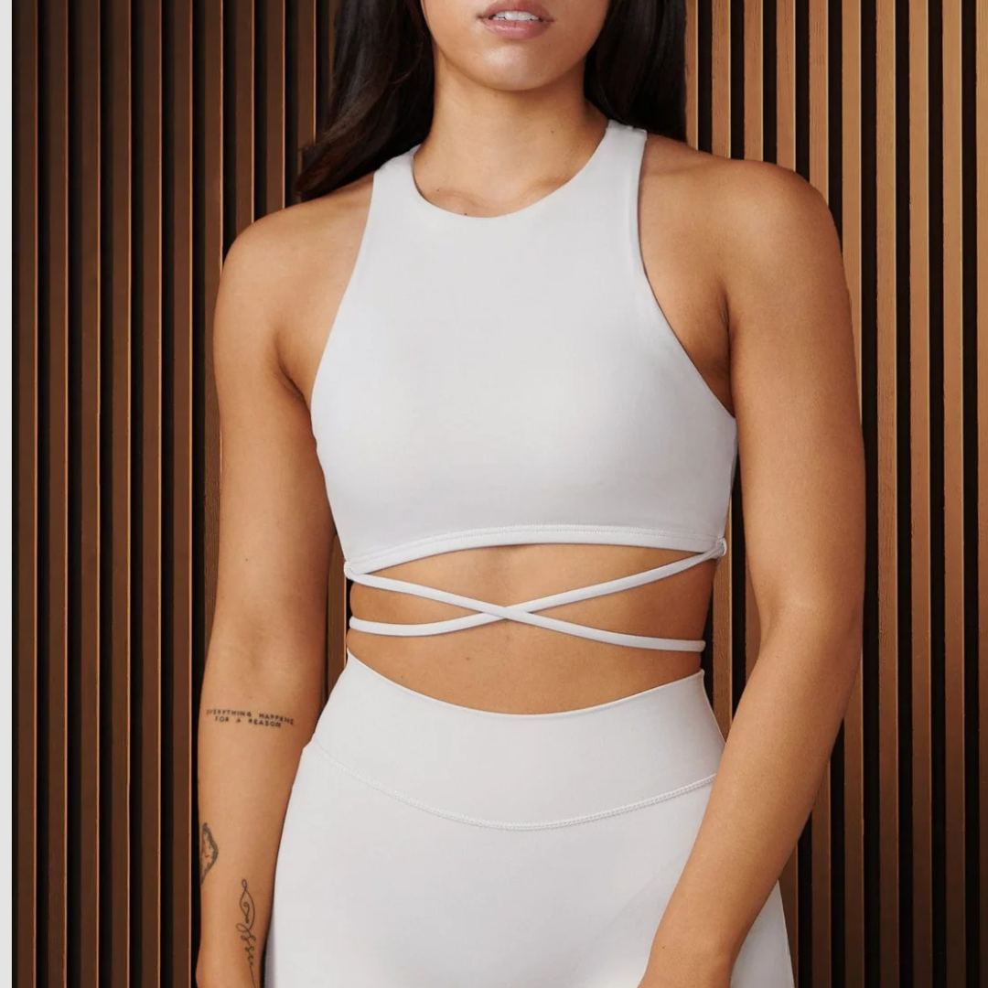 TOP TELA LICRA BEIGE TALLA M youngla