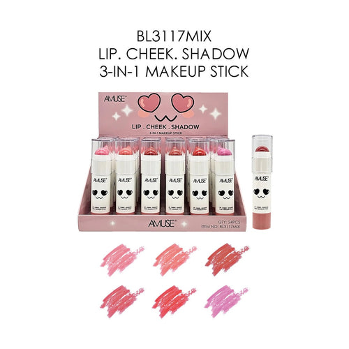 Amuse 3 In 1 - Makeup Stick lip Glos
